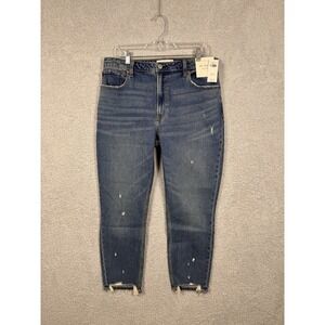 Abercrombie‎ & Fitch The Skinny High Rise Jeans Size 32 (14R) Distressed